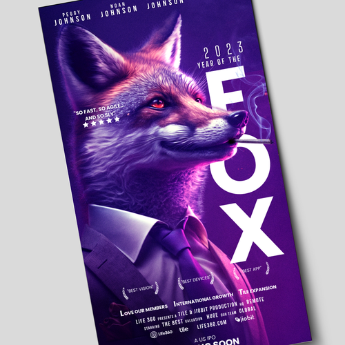 Life360 2023 Year of the Fox Poster Design by Ashley Cannuli