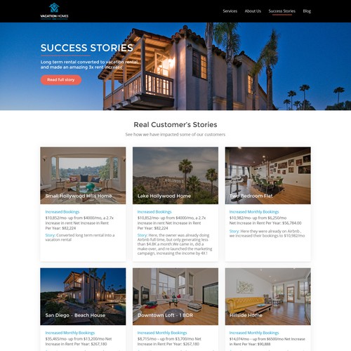 Success Stories page design Design by MANVI