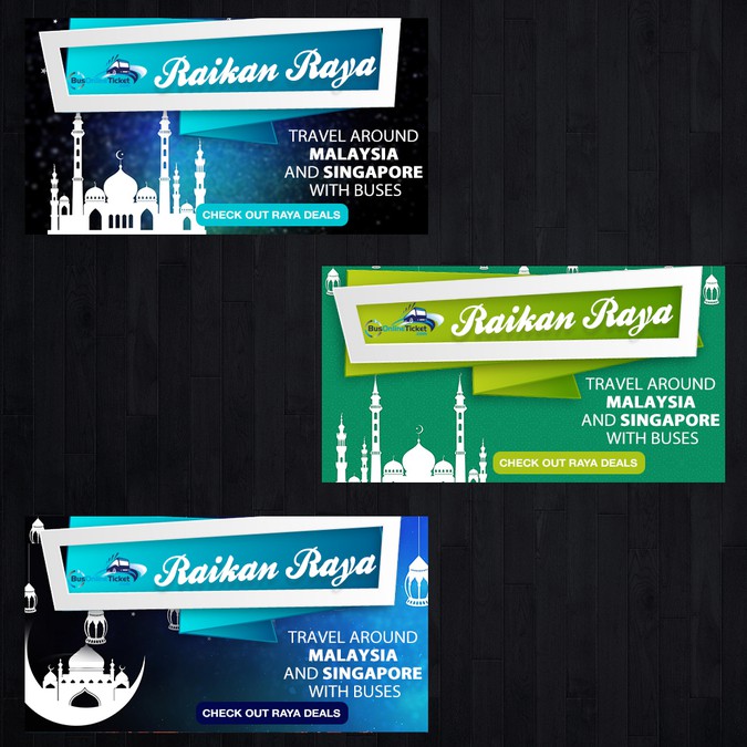 Banner Design For Hari Raya Campaign Banner Ad Contest