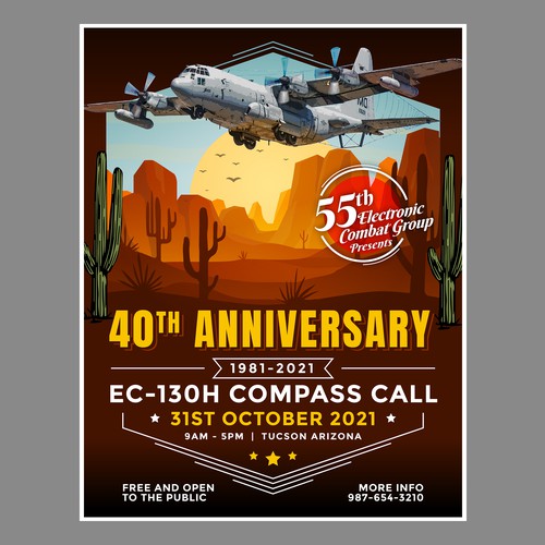 Air Force Flying Group 40th Anniversary Celebration Design by B88B