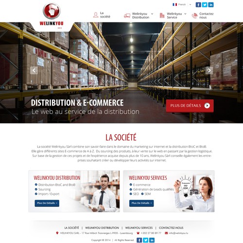 Website for a distribution company Design by AxilSolutions