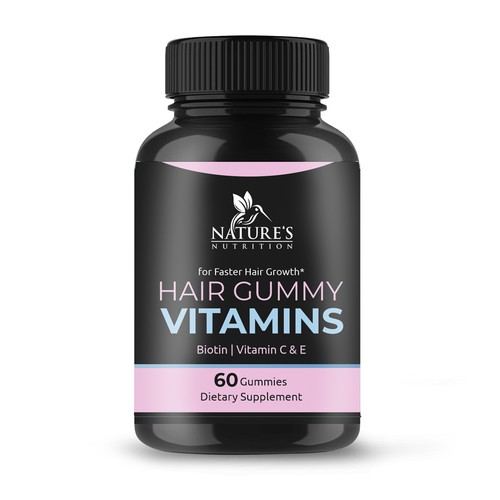 Nature's Nutrition needs a Gummy Vitamins black label Design by bilyanas