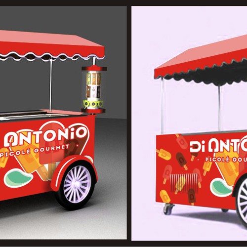 I need a design to customize ice cream cars with logo Di Antonio Gourmet Design by BennyRafido