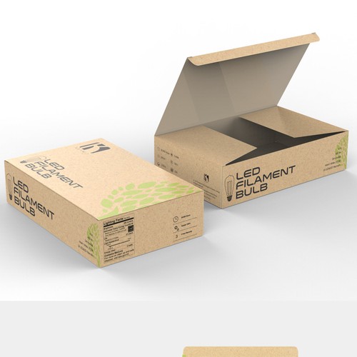 Kraft Paper packaging design for LED Bulb | Product packaging contest