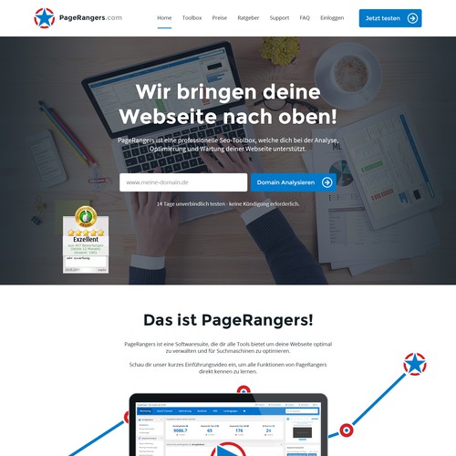 Landing page design contest entry by Samodiva