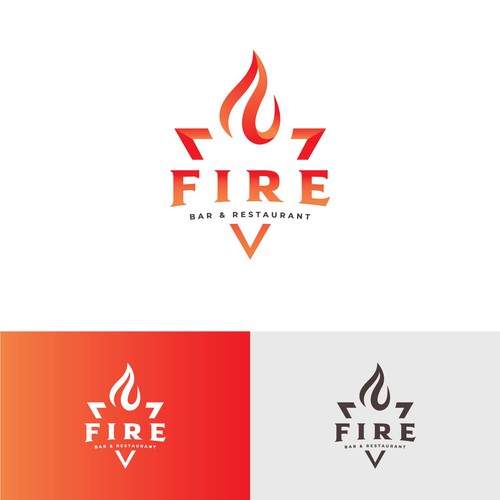 Fire 🔥 Restaurant logo contest Design by agora.