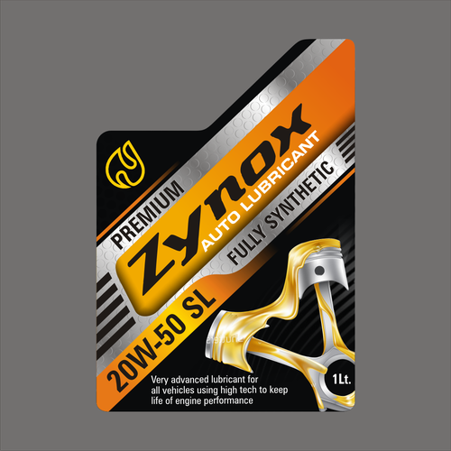 auto lubricant label design | strong , modern and powerful Design by Aalamvision