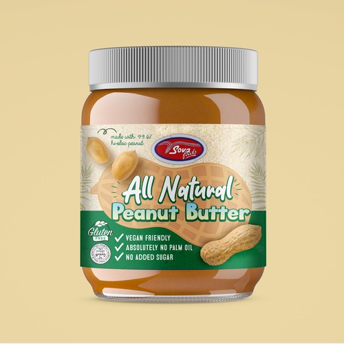 design a modern label for a New all natural peanut butter Design by Holiday26