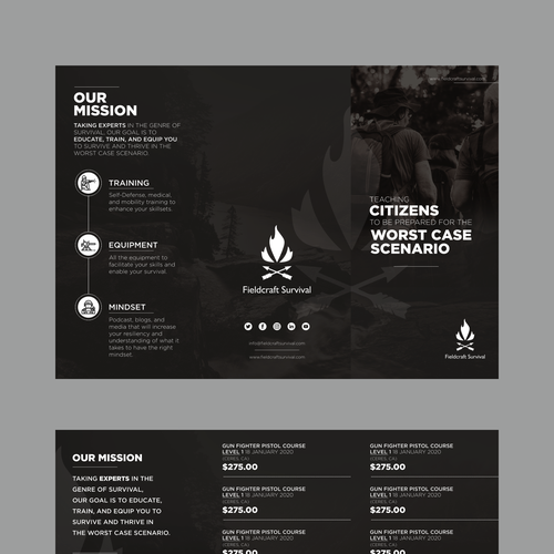 Survival/ Preparedness Brochure for Fieldcraft Survival Brochure contest