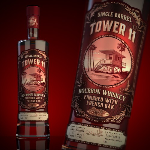 Design a new California Whiskey Label Design by :DiegoGuirao