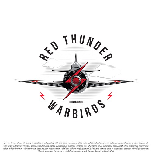 RED THUNDER LOGO Design by Arb Dsgn