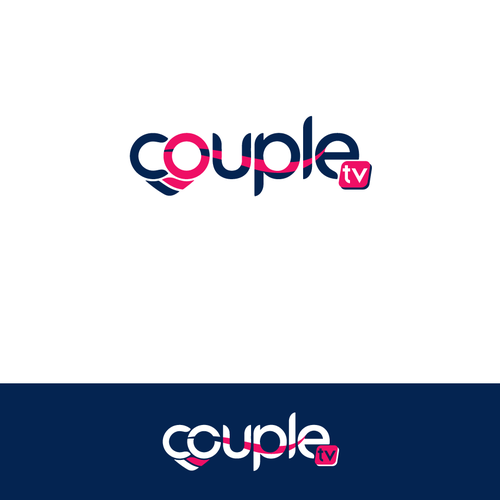 Couple.tv - Dating game show logo. Fun and entertaining. Design by Sufiyanbeyg™