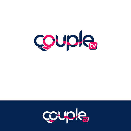 Couple.tv - Dating game show logo. Fun and entertaining. Diseño de Sufiyanbeyg™