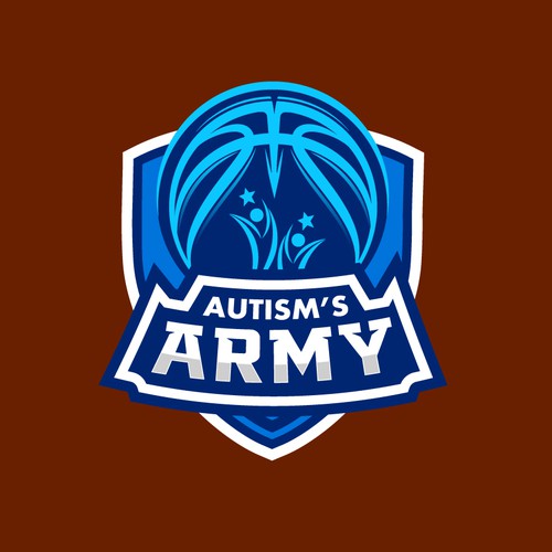 Basketball Logo for Team 'Autism's Army' - Your Winning Logo Featured on Major Sports Network Design by Vincreation