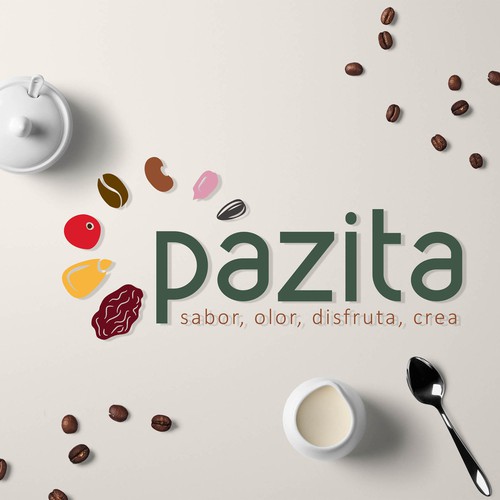 buscando un logo para Pazita, que quiere dar sabor en la cocina Design by IvanFO
