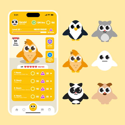 Use our wireframes to create anti doomscrolling app! - GUARANTEED Design by ImRendra