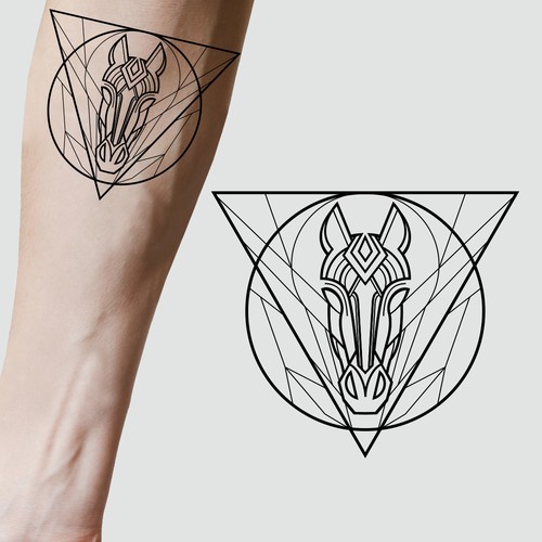 Design di Looking for a tattoo design horse geometric pattern di Cubeecute