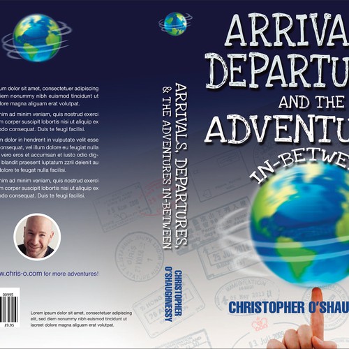 Create impactful, eye-catching book cover for "Arrivals, Departures, and the Adventures In-Between" Design by Callunna