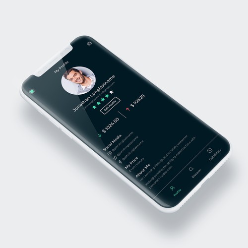 A fresh/modern/progressive styled video-calling app Design by A99