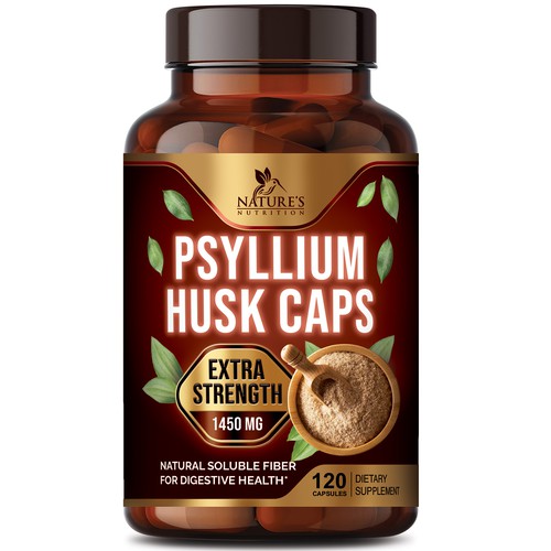 Natural Psyllium Husk Capsules Design needed for Nature's Nutrition Design by sapienpack