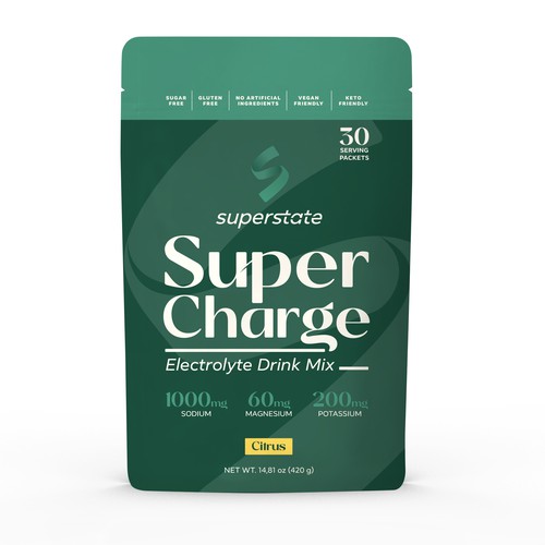 Packaging Design for a clean electrolyte supplement Design by EffieK