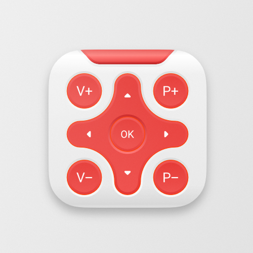 Remote control icon for iOS app Design by lks--