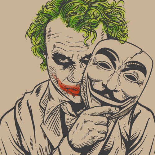 Tattoo Designs - Joker Anonymous Design by daniicahya