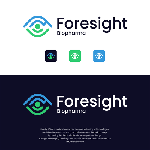 Biotechnology Company Logo Project: Foresight Biopharma Design by Oliver™