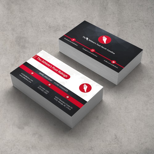 Design a dope business card for a trendy sneaker and apparel company ...