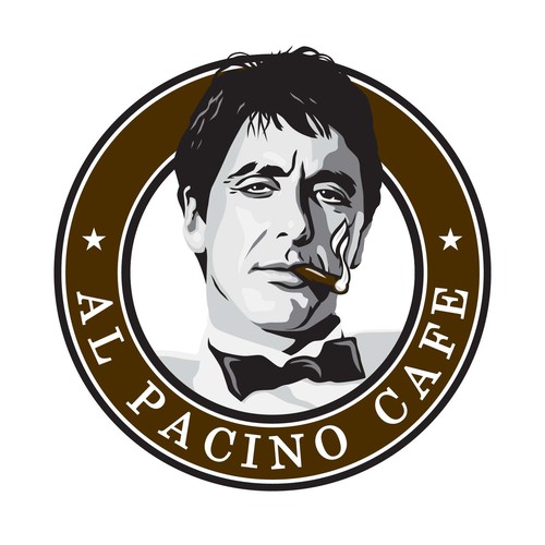 Logo for a high end Italian coffee shop with an Al Pacino theme. Design by 262_kento