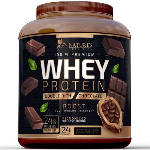 R O S H I NさんのTasty Whey Protein Chocolate Design Needed for Nature's Nutritionデザイン