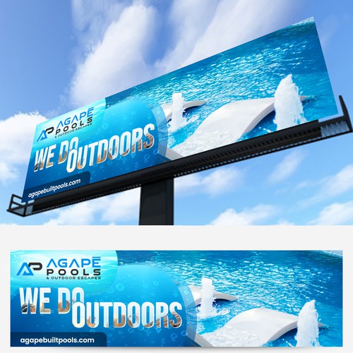 POOL AND OUTDOOR LIVING BILLBOARD DESIGN Design by rskideas