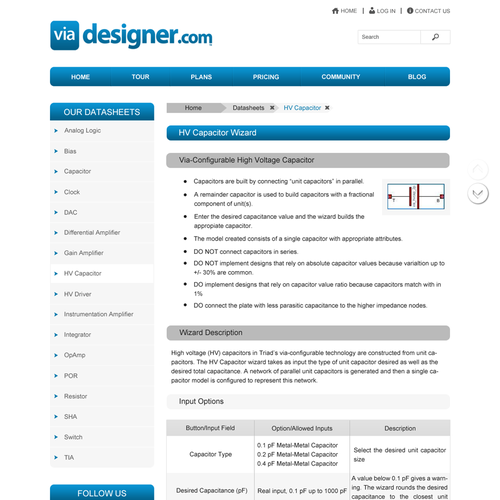 Redesign data sheets as beautiful web pages Design by teardrops285