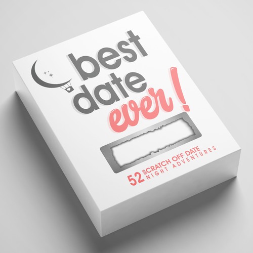create a fun and eye-catching design for our date night idea box. Design by Chris John'son