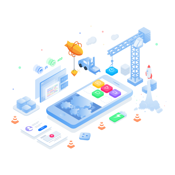  Mobile App Development Isometric Scene