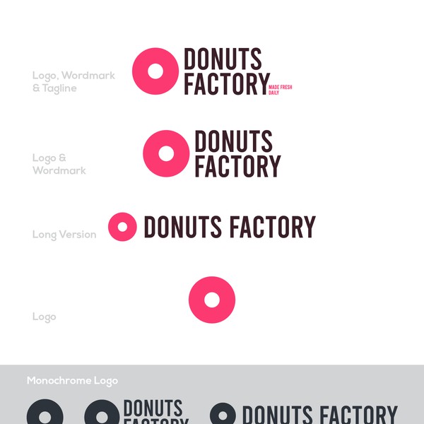 Logo system for Donuts Factory