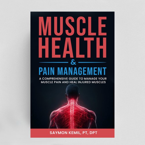 Book cover with a drawing images of the human anatomy combining muscles and bone structure. Design by NoBoundaries