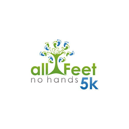 Create the next logo for All Feet, No Hands 5k デザイン by tasa