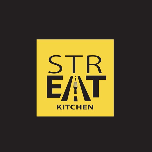 strEAT Kitchen Logo Design by Fortuna Design