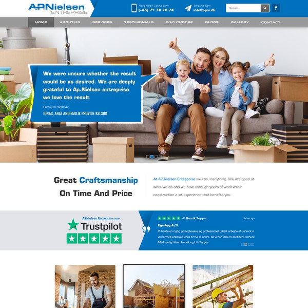 construction business need new killer website