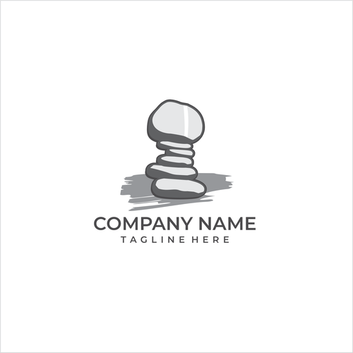 Stone formation picture as logo for coaching business Design by Lure Studio