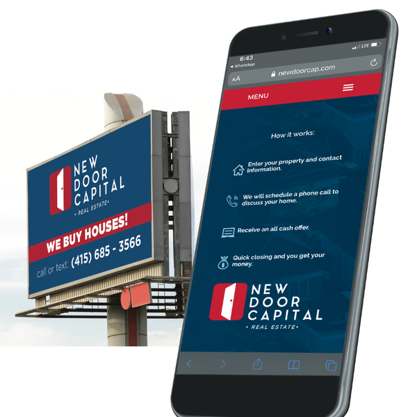 Design by yoooadriaaan titled "NEW DOOR CAPITAL / Brand identity and app design"