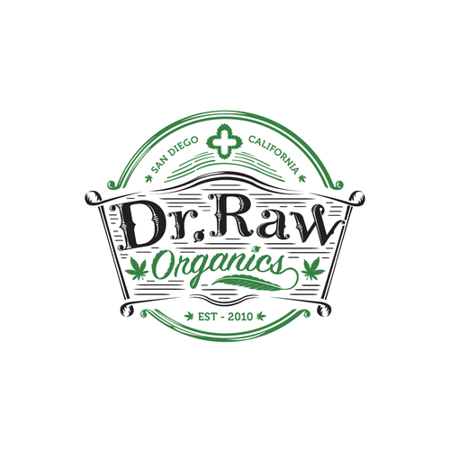 'Dr.Raw' - Organic Cannabis Products Logo Design by rizkia