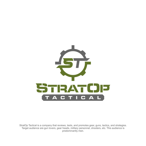 Tactical gun and gear company logo design | StratOp Tactical Design by Brainfox