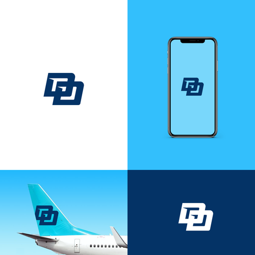 Airplane Monogram Design by brightshine