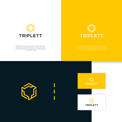 Triplett logo that is working it's way from the basement to the top floor suite! Design by bell_gið