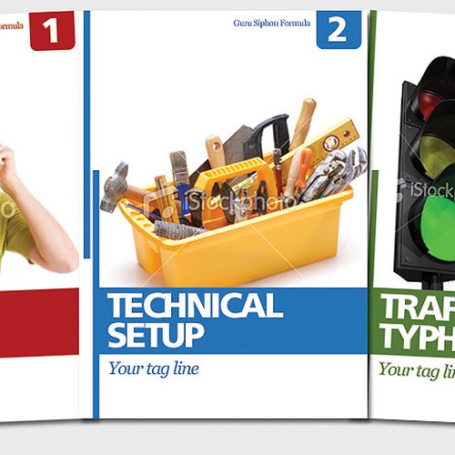 Funky Training Manual Cover Designs x 6 Covers | Print or packaging