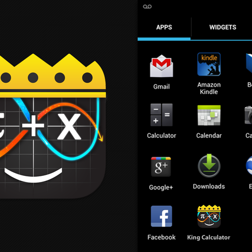 King Calculator App Icon Design von MegaMagiFX