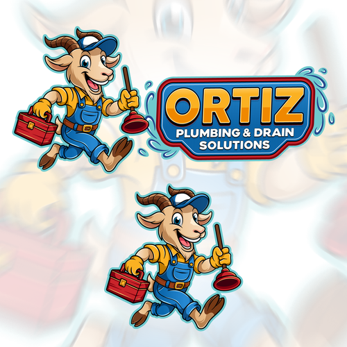 Design a bold GOAT mascot logo for a San Diego plumbing company Design by Evanscrea™