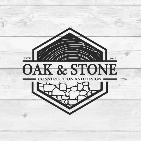 Design by NewMber Art titled "Oak & Stone Construction and Design"